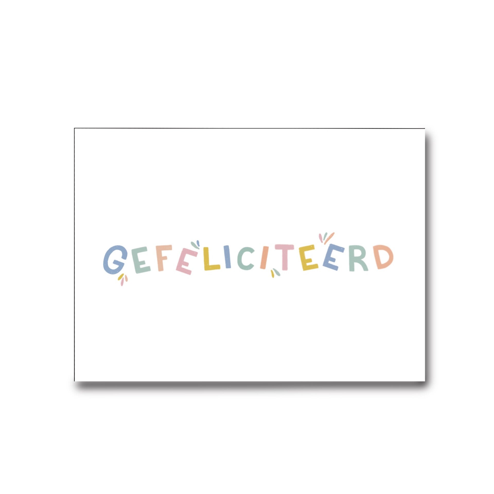 Gefeliciteerd pastel - Wenskaart