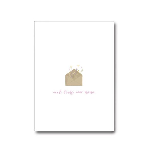 Liefs voor mama - Wenskaart