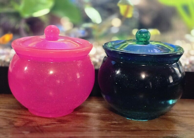 Handmade UV Resin Pots / Fairy Garden Planters / Tiny Magical Jars