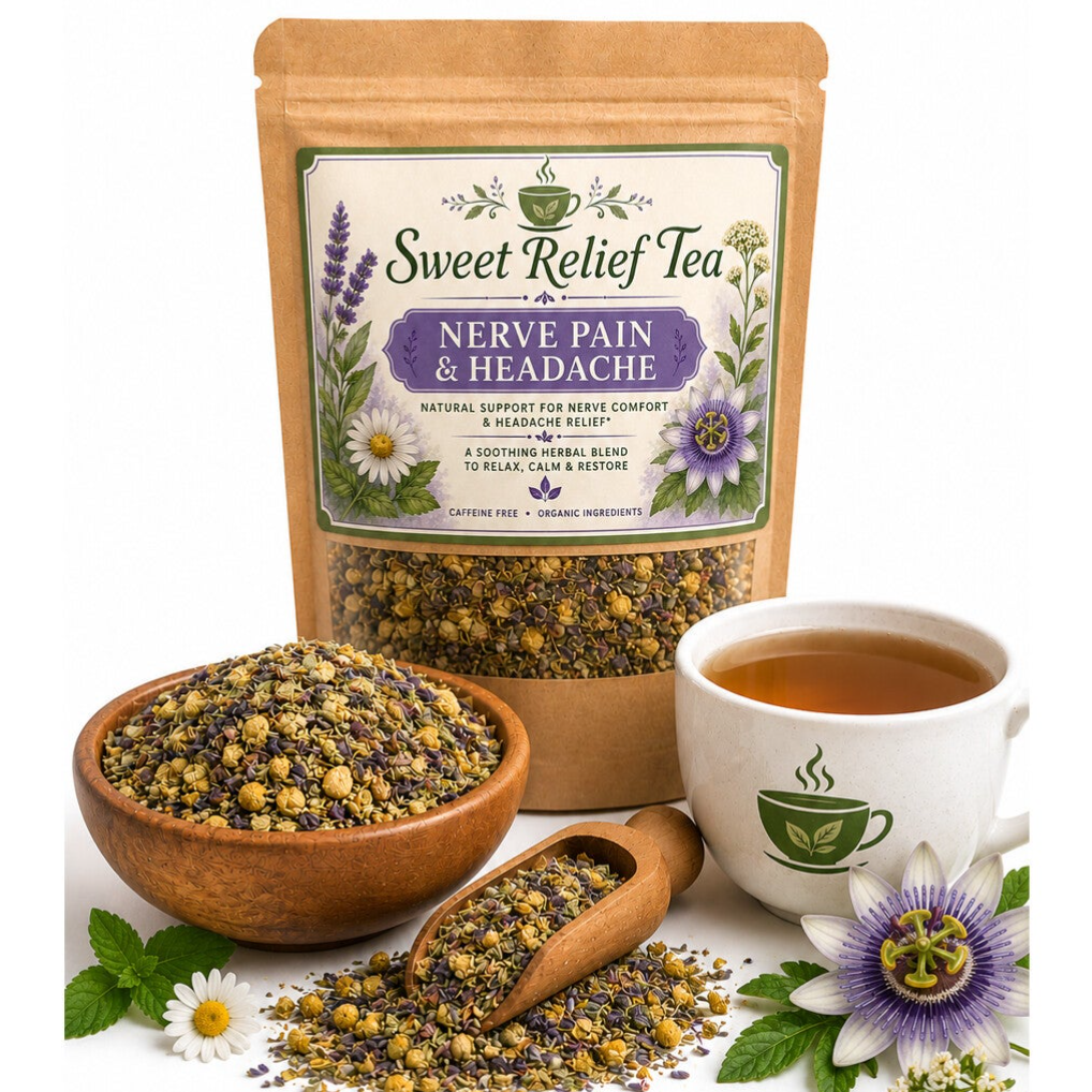 Sweet Relief Herbal Tea, Organic Caffeine Free Tea, Relaxing Herbal Blend, Wellness Tea, Cold & Allergy Support, Natural Herbal Tea, Blessed Roots Farm