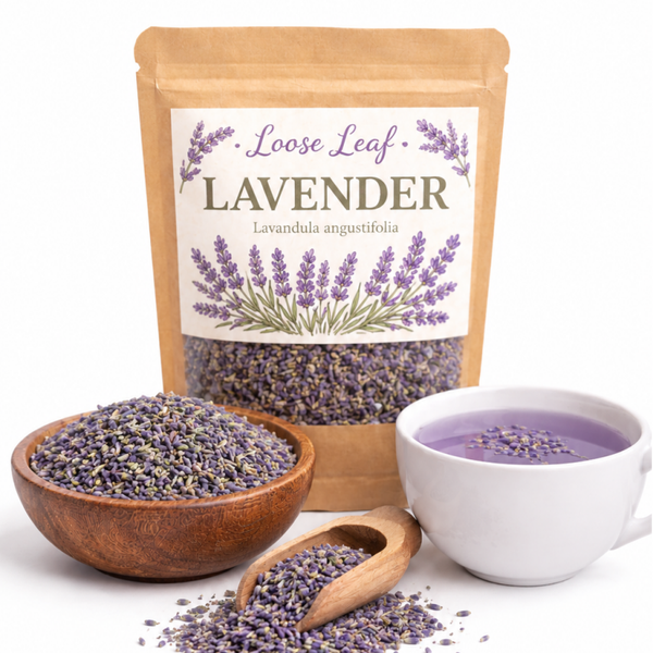 Lavender Bedtime Tea, Caffeine Free Tea, Relaxing Evening Tea, Floral Tea, Loose Leaf Tea, Natural Herbal Tea, Tea Gift