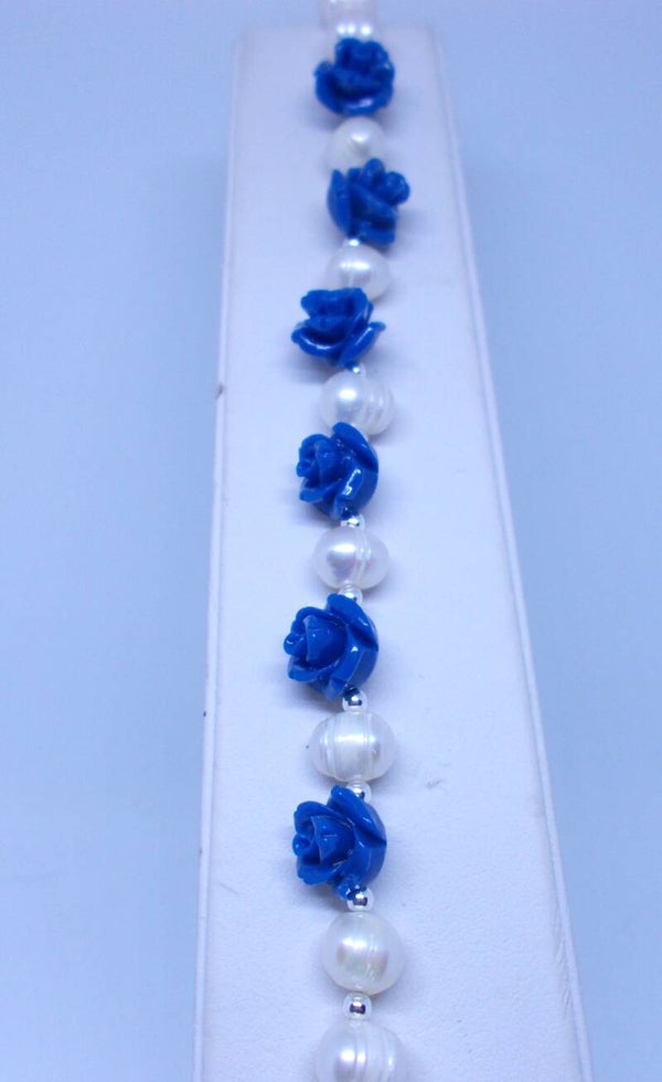 Blue Rose Bracelet