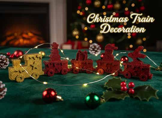 Christmas train decoration