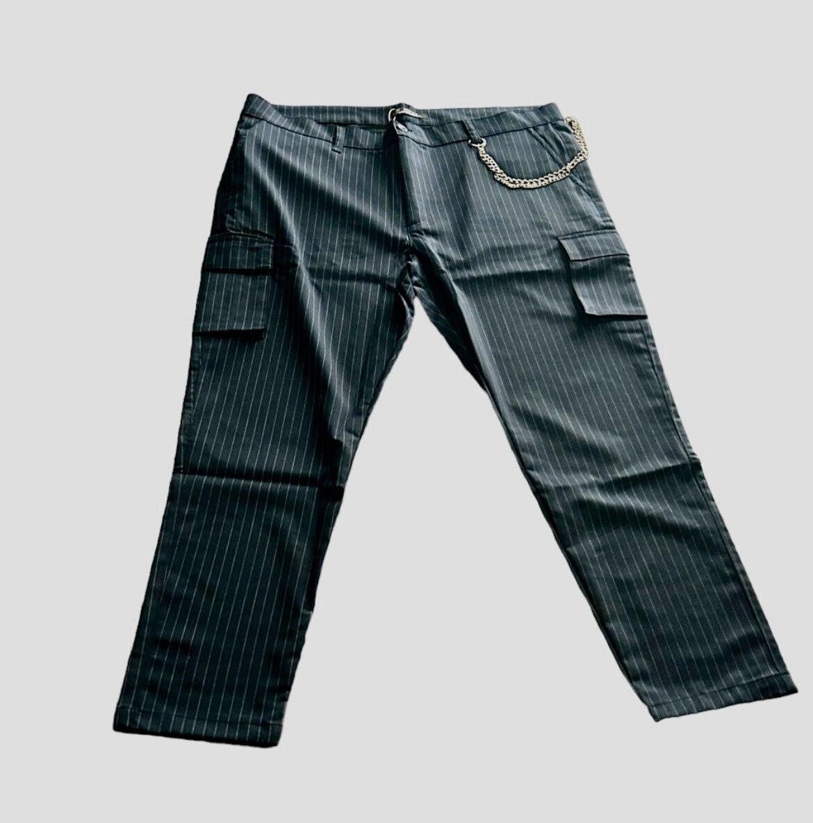 Pinstriped Utility Pants