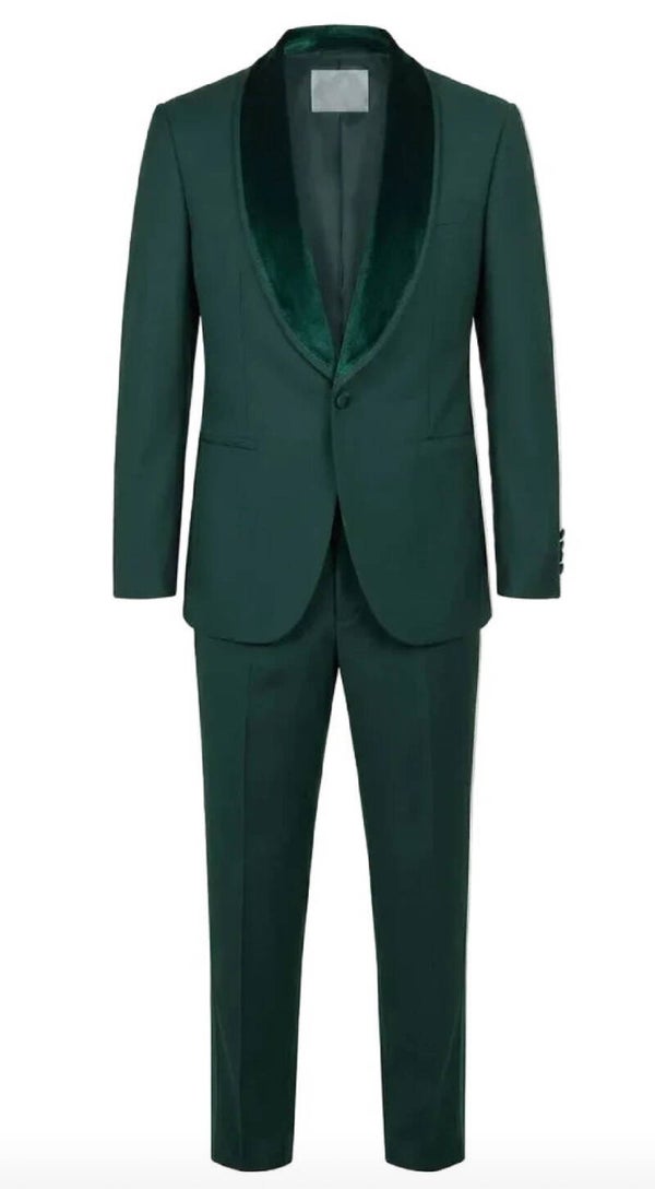Peak Lapel Velvet Tuxedo Set