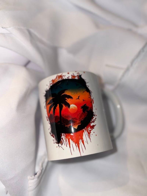 Tasse palmier ensoleiller