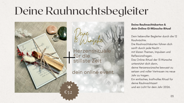 Dein 13-Wünsche-Ritual (live online) & deine Rauhnachtskarten