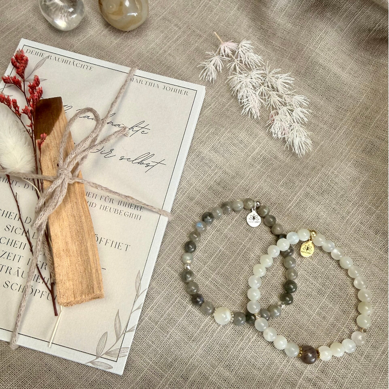 Deine Rauhnachtskarten & Rauhnachts-Armband – Mondstein & Labradorit