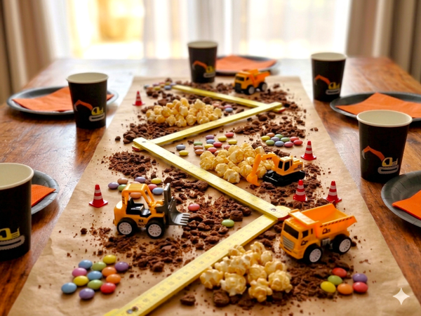 🏗️ Bagger-Tischdeko