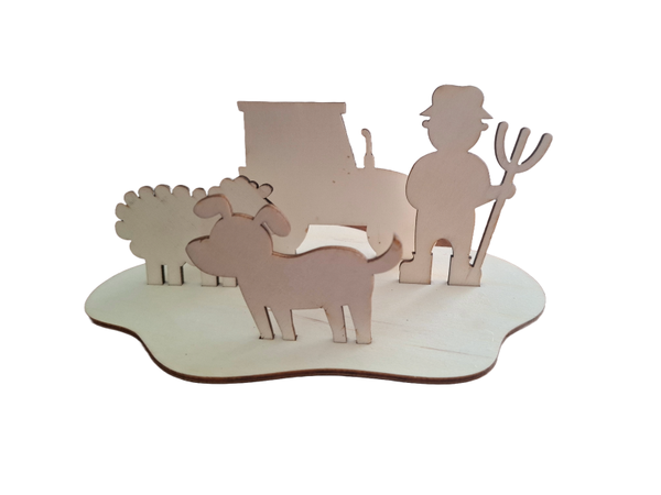 BAUERNHOF Basteltüte Holz