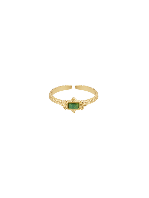 Ring 'GREEN VINTAGE' Goud