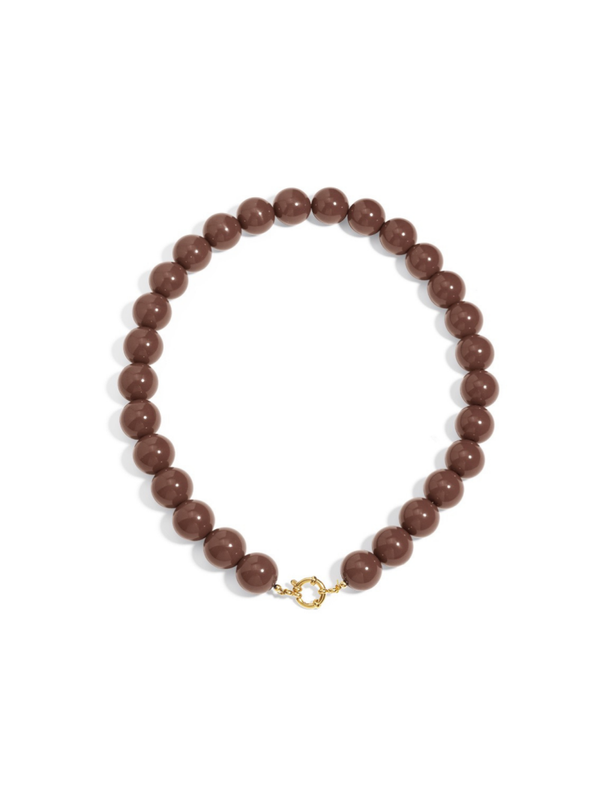 Kralenketting 'STATEMENT' Brown