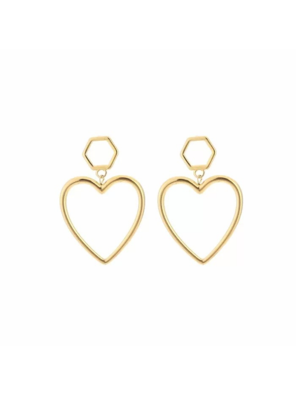 Oorbellen 'TOXIC LOVER' Goud