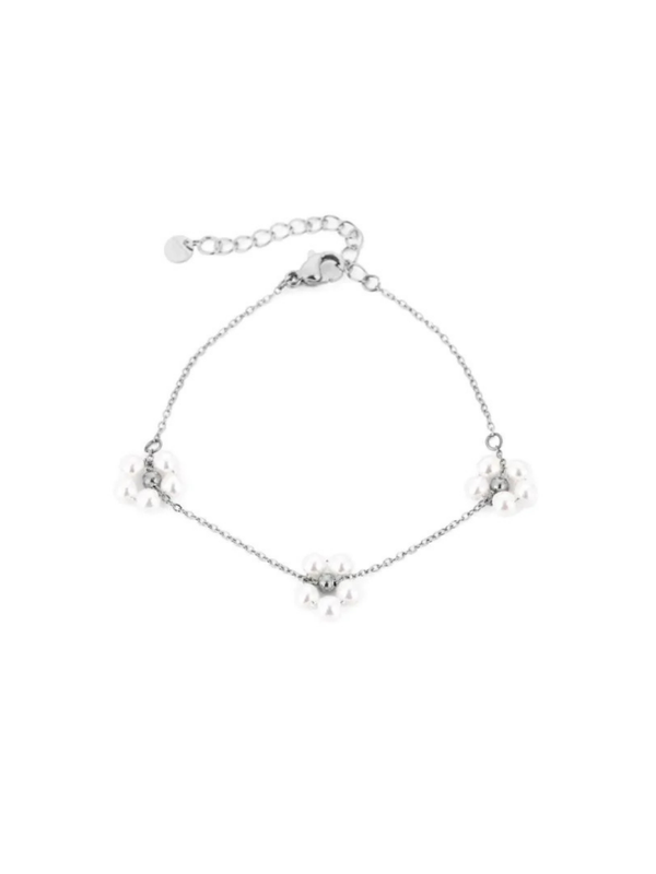 Armband 'LITTLE FLOWERS' Zilver