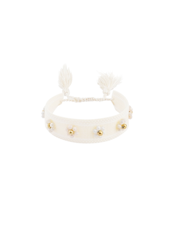 Armband 'MADELIEFJES' Wit