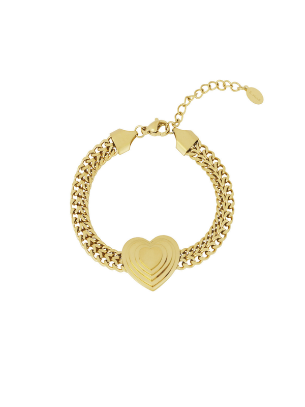 Armband 'BOLD HEART' Goud