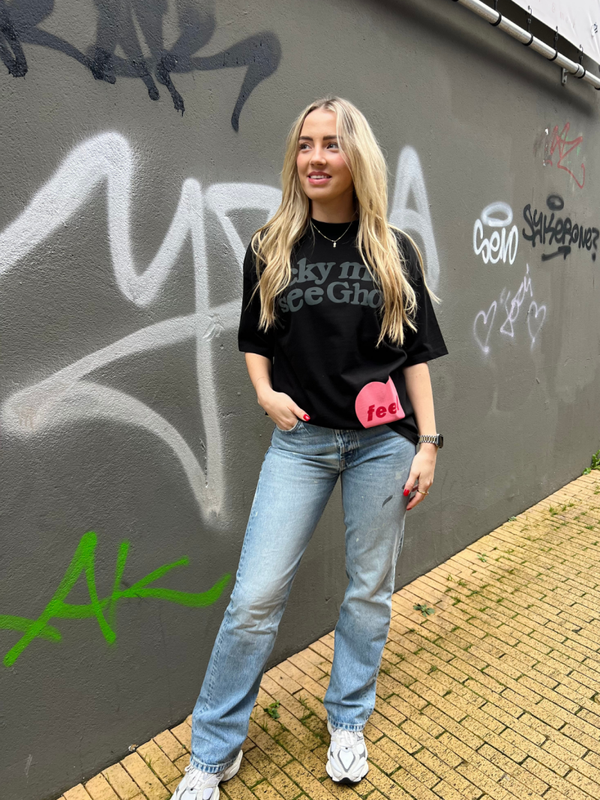Oversized T-Shirt 'FEEL' Black
