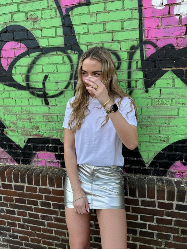 Rokje ‘METALLIC THINGS’ Zilver