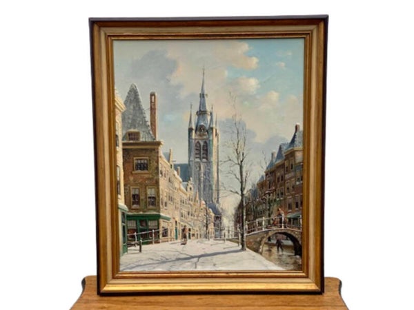 J. L. Dispo sr. (1890-1964) | Stadsgezicht | Wintergezicht Delft