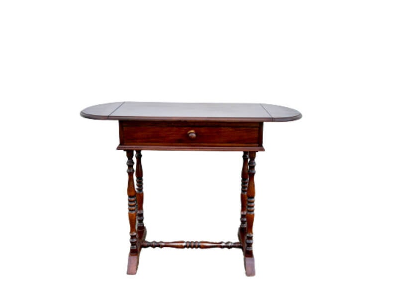 Notenhouten Klep Tafel Met lade 