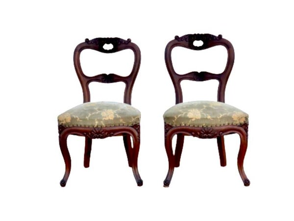 Mahoniehouten Eetkamerstoelen (2)
