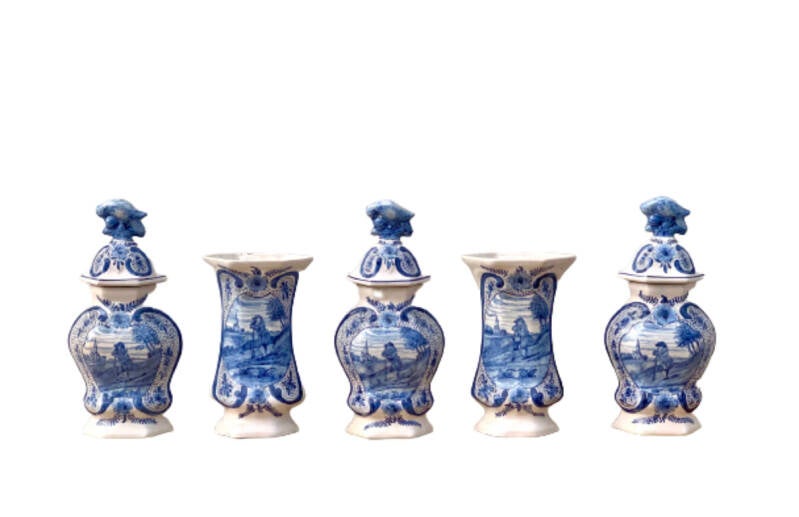 Vijf-delig, Delfts Blauw Kaststel 