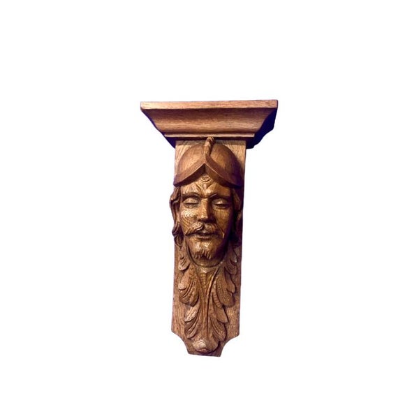 Eikenhouten | Wandconsole | Wanddecoratie | Houtsnijwerk