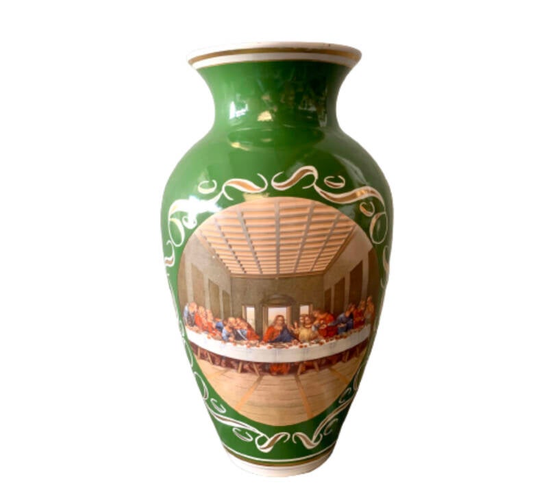 Grote Groene Porseleinen Vaas 