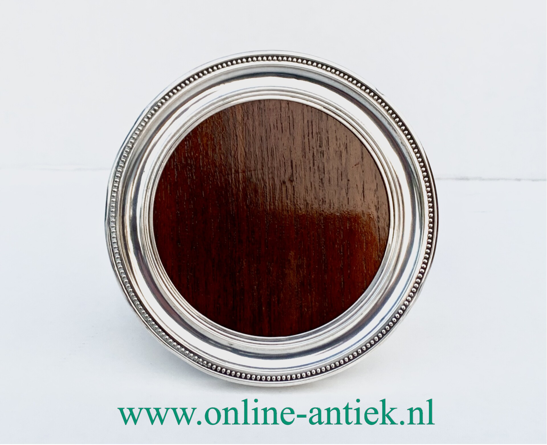 Zilver | Ronde Fotolijst Met Parelrand