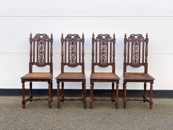 Eikenhouten Eetkamerstoelen (4)