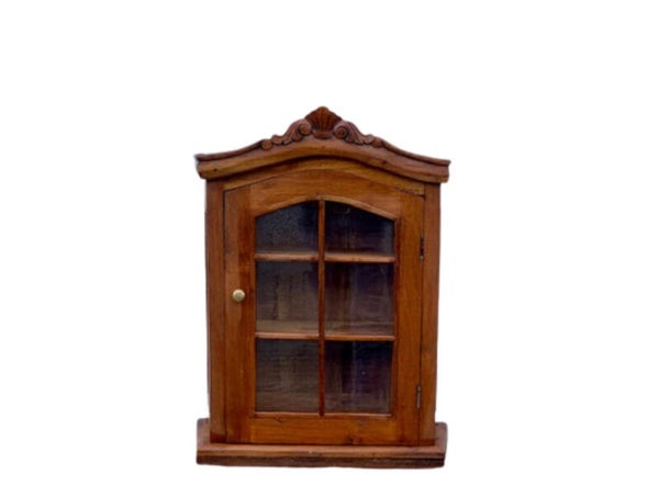 Teakhouten Wand Vitrinekast | Online-Antiques-Shop