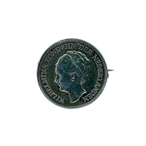 Zilveren Broche | 1/2 Gulden | 1930 | Koningin Wilhelmina