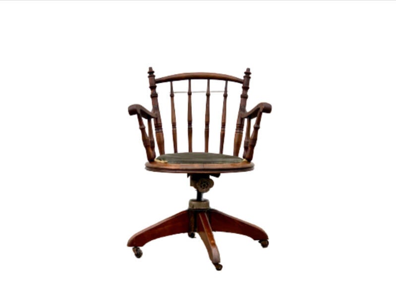Antieke Engelse Bureaustoel 