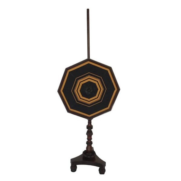 Antiek Engels Notenhouten Haardscherm