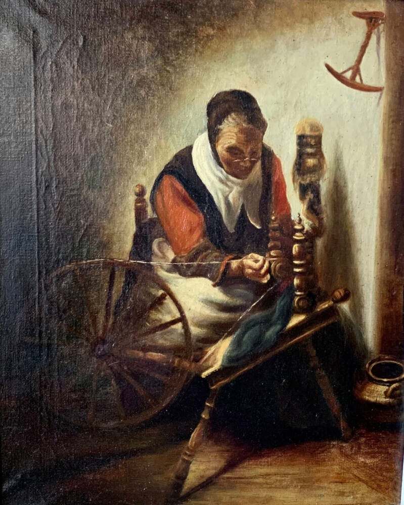 Schilderij | De Spinster 
