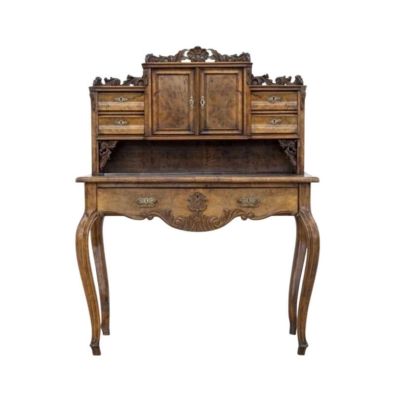 Wortelnoten houten bureau