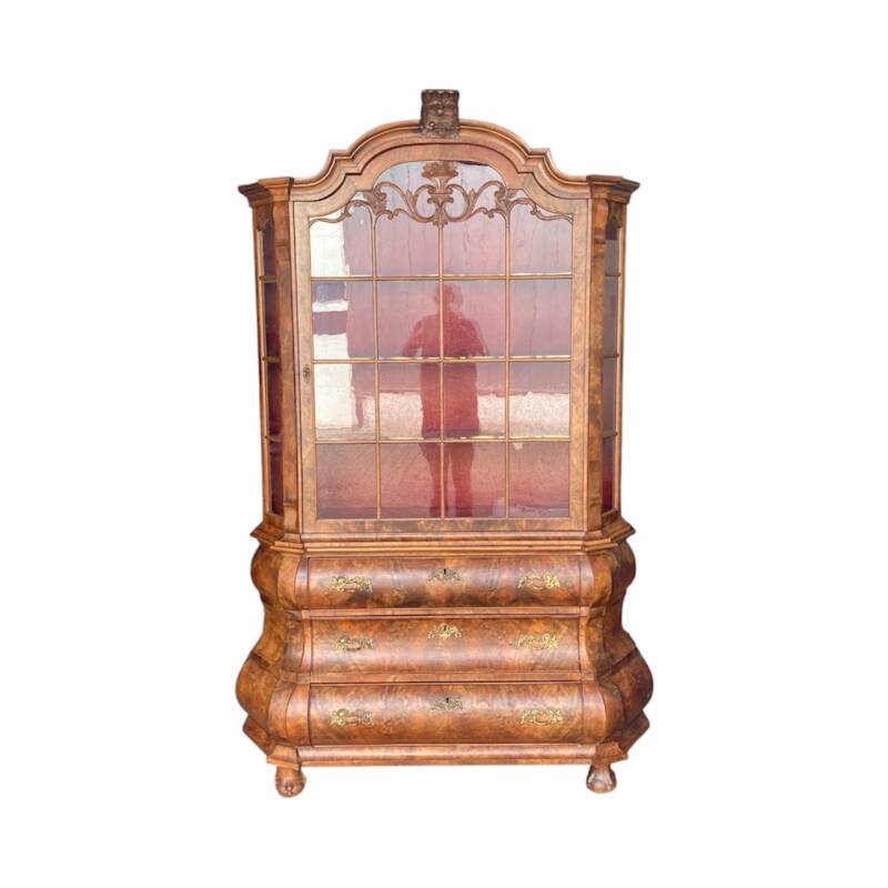 Wortelnoten Houten vitrinekast | Porselein kast