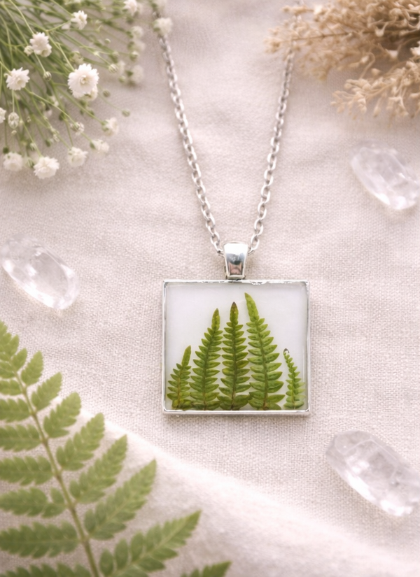 Collier Cédric - mini forêt blanc