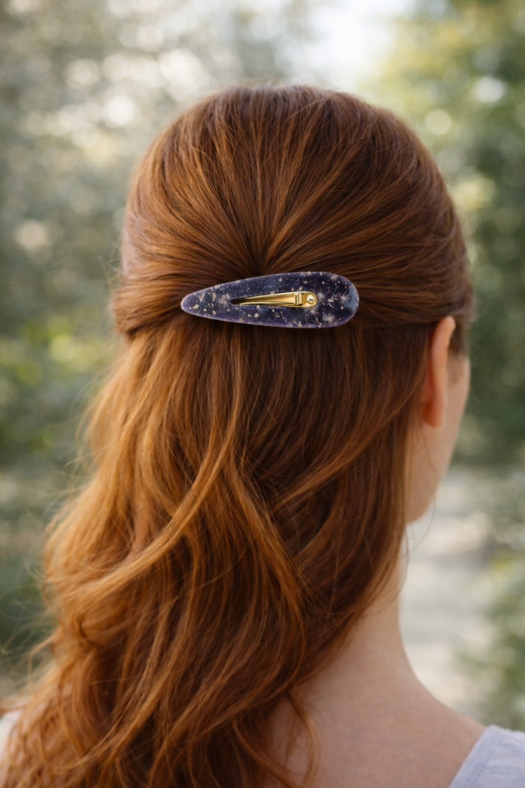 Barrette Dandelion Bleu Nuit