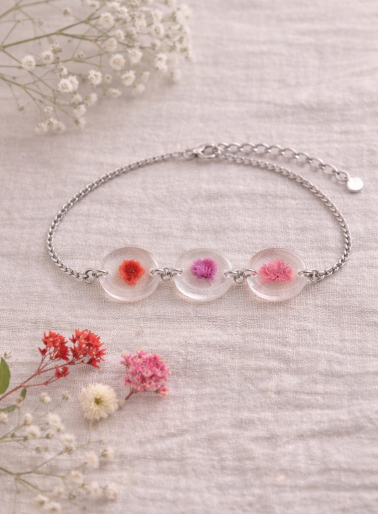 Bracelet Iris Trio rouge-violet-rose