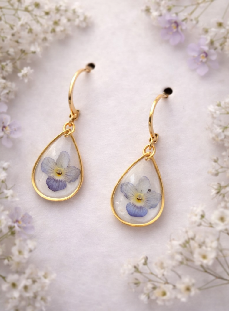 Boucle d'oreille Goutte d'Azur