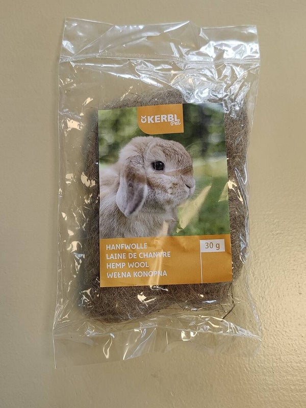 Nestmateriaal: hennep wol (nieuw)