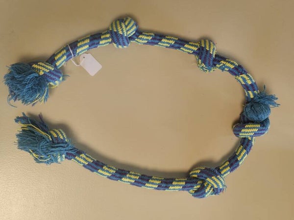 Touw blauw/geel/zwart
