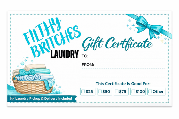 Filthy Britches Laundry Gift Certificate