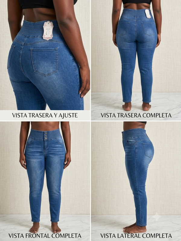 Pantalones vaqueros cintura alta.