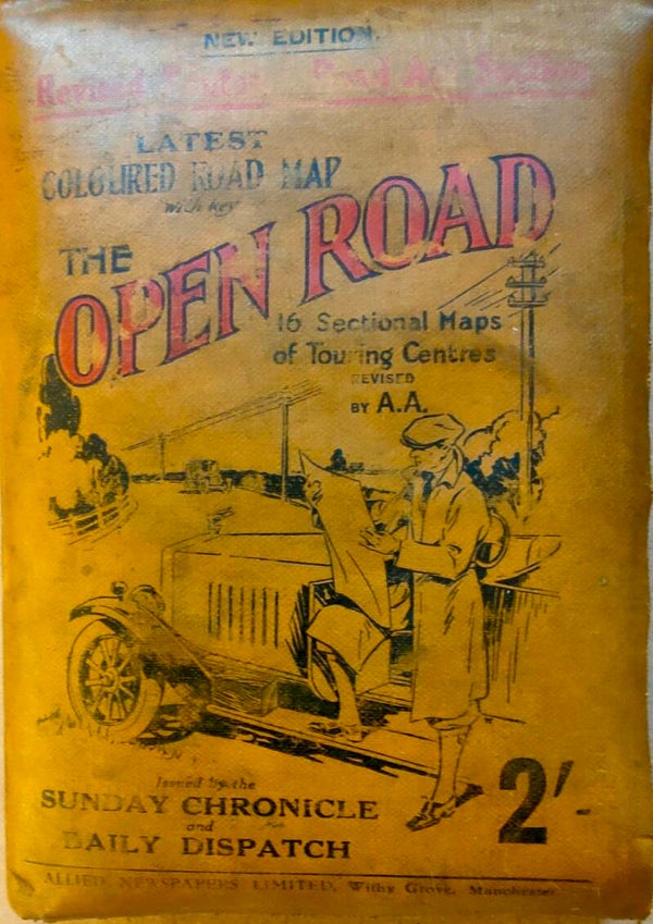 Pre 1930s NEW EDITION THE Open Road Coloured Road Map 16 Sectional maps Touring