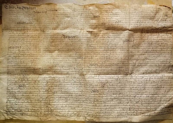 Original Hanoverian era 1716 English Legal Indenture Manuscript on Vellum