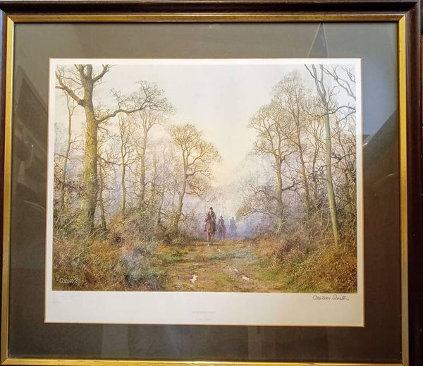 John Caesar Smith – Morning Ride Fine Art signed and gallery stamped Print (Framed)