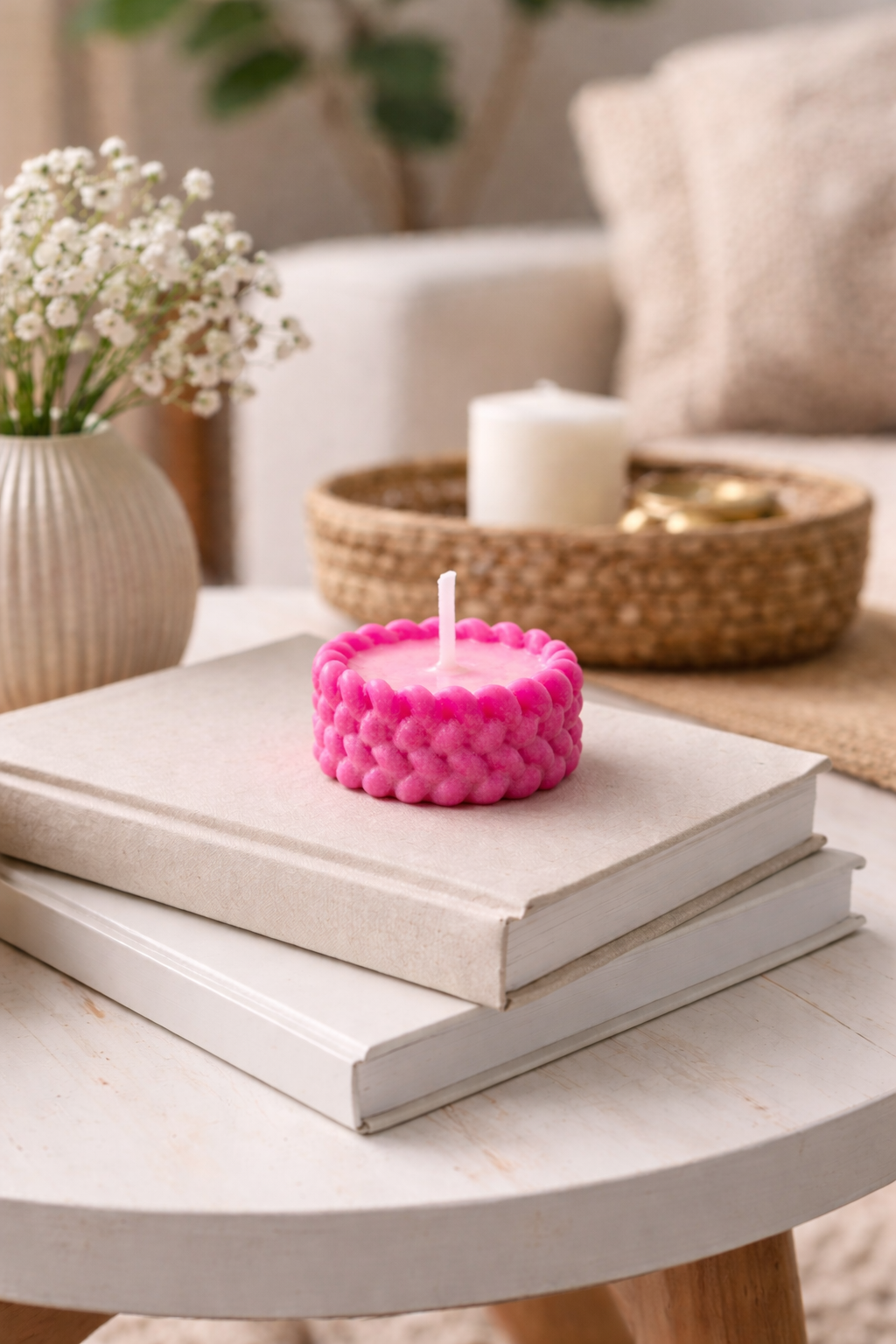 Vela aromática artesanal diseño Burbujas