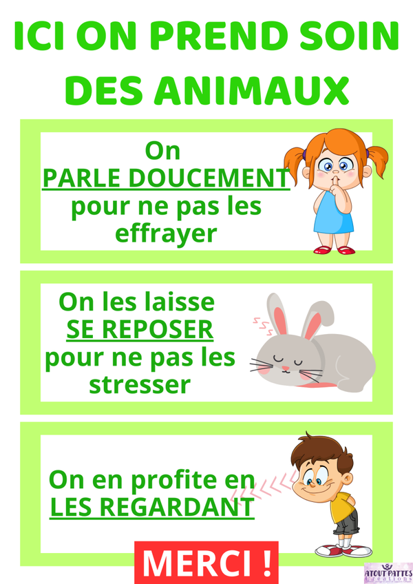 *PDF* Affiche : Ici on prend soin des animaux